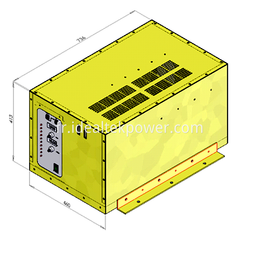 High Power High Voltage Power Supplies Front Panel Drawing